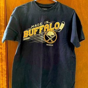 Men’s Reebok Buffalo Sabres T-shirt Navy and gold